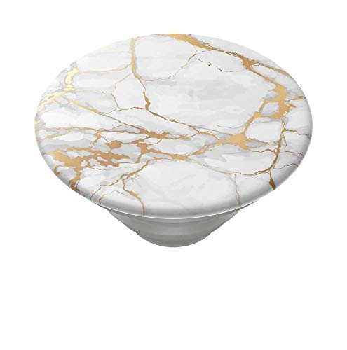 PopSockets Phone Grip with Expanding Kickstand, Marble PopGrip - Gold Lutz Marble