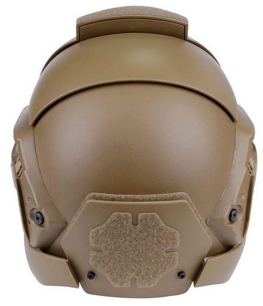 Simways Cosplay Airsoft Full Face Head Helmet Tactical Sorta-Kinda Mandalorian/Boba Fett/Galac-Tac/Star Wars Airsoft Helmet with Exchangable Lens(Tan)