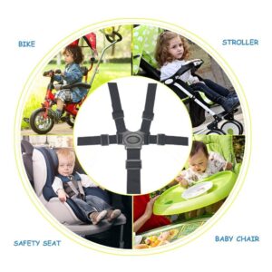 High Chair Straps, Adjustable 5 Point Harness Baby Safety Strap Belt for Stroller Pushchair Pram Buggy Safe Protection，High Chair Baby Harness，Safety Harness Strap Belt