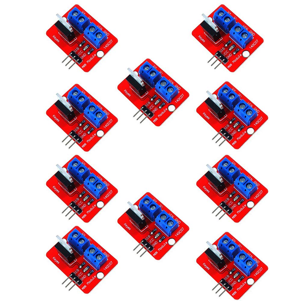 Acxico 10Pcs IRF520 Power MOSFET Driver Module For Arduino MCU ARM Raspberry pi