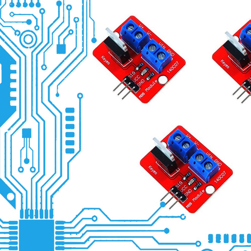 Acxico 10Pcs IRF520 Power MOSFET Driver Module For Arduino MCU ARM Raspberry pi