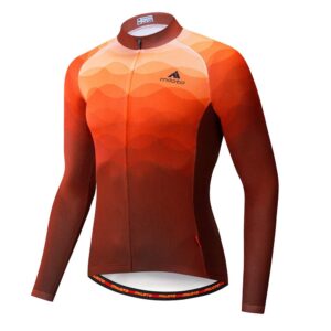 uriah men's cycling jersey thermal fleece long sleeve reflective copper size xl(cn)