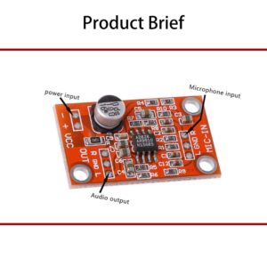 Acxico 3Pcs AD828 Stereo Dynamic Microphone Preamplifier Board Pickup Module DC 3.8V-15V MIC Preamp Module