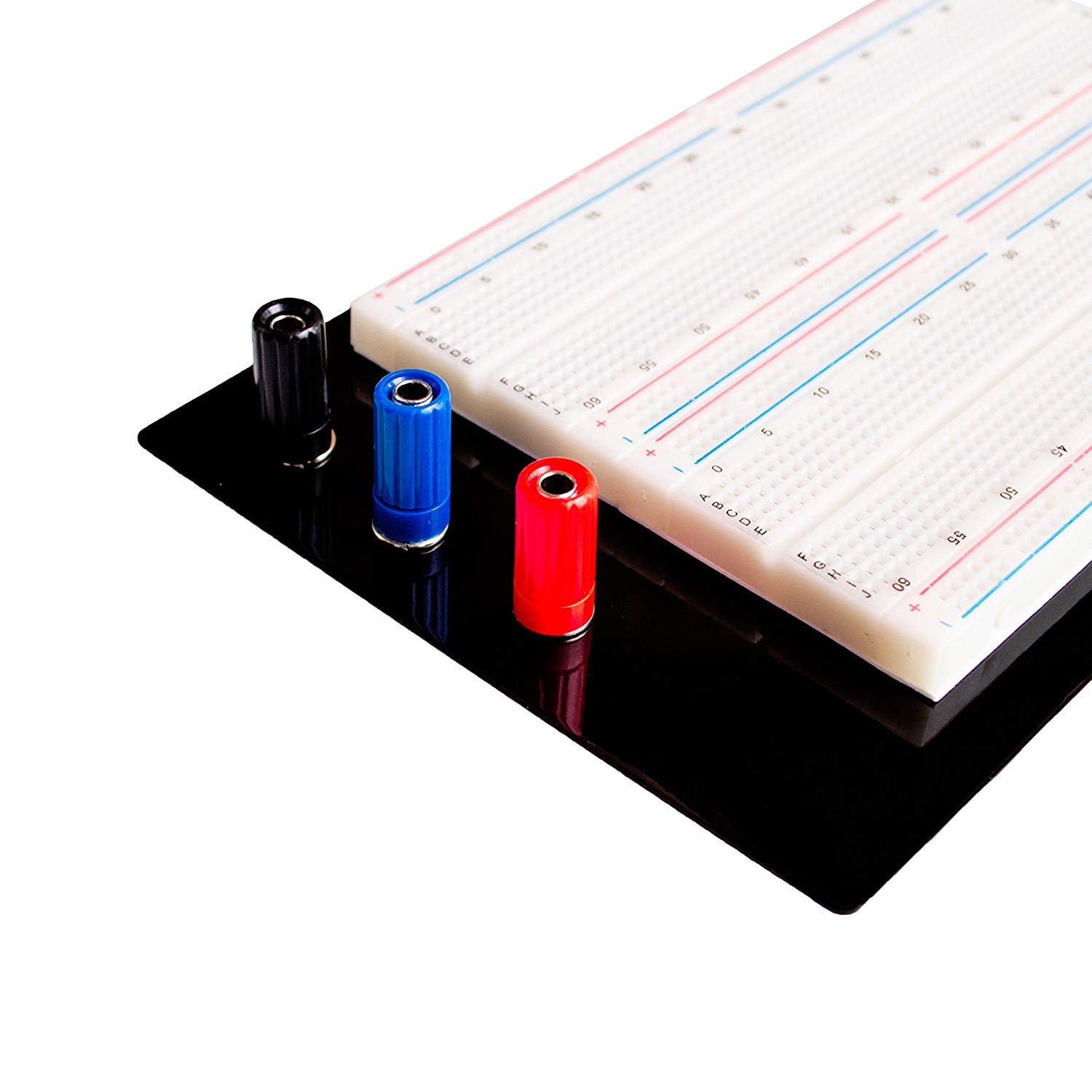 DaFuRui 1660 Tie-Points Solderless Breadboard Large Breadboard with Aluminum Back Plate for Arduino