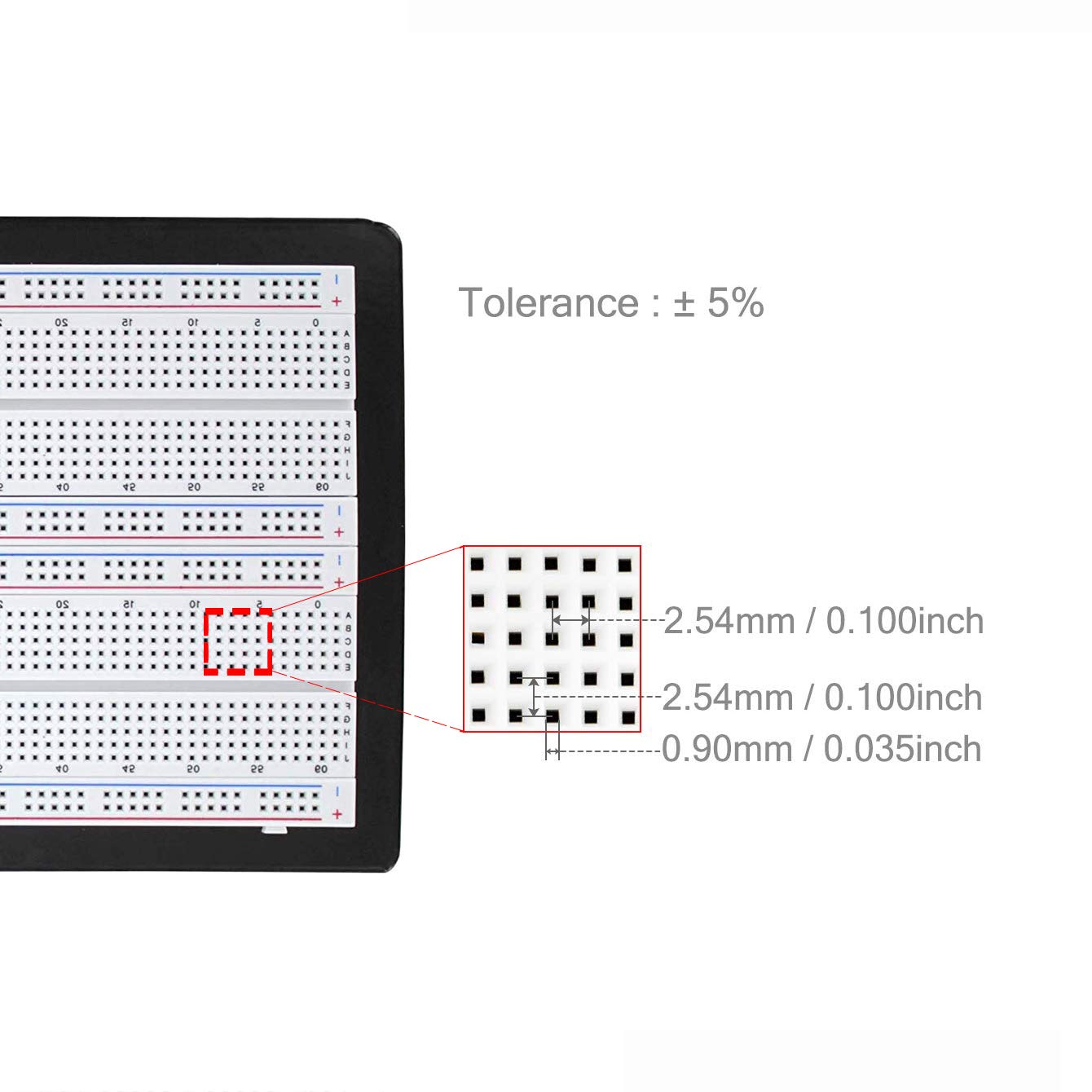 DaFuRui 1660 Tie-Points Solderless Breadboard Large Breadboard with Aluminum Back Plate for Arduino