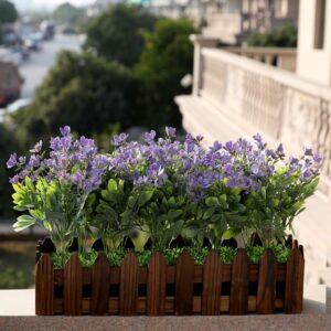 Grand Verde Wildflowers Artificial Flowers Plastic Bouquets Real Touch Faux Ranunculus DIY Home Decor Outdoors Garden Patio Balcony Wedding Decoration, Bulk 10pcs (Lilac)