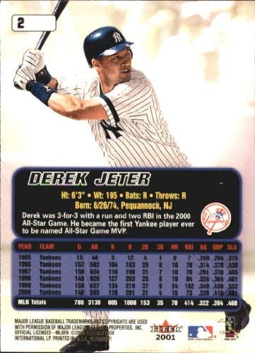 2001 Ultra #2 Derek Jeter MLB Baseball Trading Card