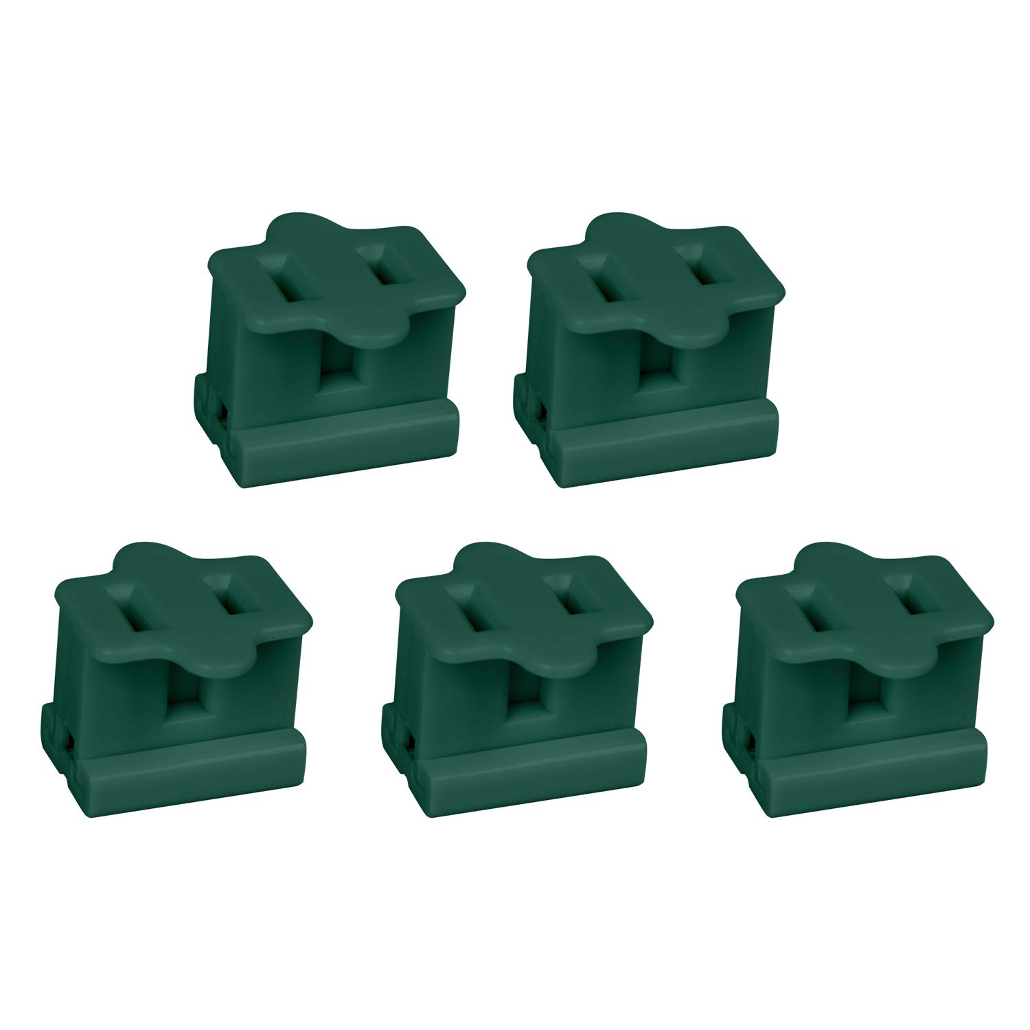 Holiday Christmas Lighting Outlet Female Green Slip Plug, Zip Plug, Vampire Plug, Gilbert Plug, 25 Pack (SPT-1)