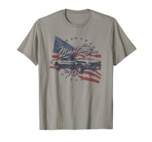 ford mustang '70 american flag t-shirt