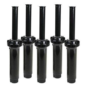 toro 53460 5-pack, 570 series 4" 15' adjustable nozzle pop-up sprinkler, black