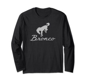 ford bronco gray logo long sleeve t-shirt