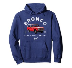 ford bronco '66 illustrated pullover hoodie