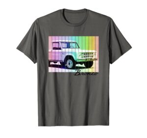 ford bronco retro rainbow t-shirt