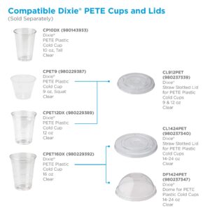 Georgia-Pacific Dixie Dome Lid for 14 oz. to 24 oz. PETE Cold Cups by GP PRO (Georgia-Pacific): Clear: DL1424PET: 1:000 Count (100 Lids Per Sleeve: 10 Sleeves Per Case)