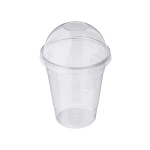 Georgia-Pacific Dixie® Dome Lid for 14-24 oz PETE Cold Cups, DF1424PET, Clear, 100 Lids per Sleeve, 10 Sleeves per Case