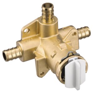 moen m-pact posi-temp pressure balancing valve with 1/2" crimp ring pex connection, fp62325pf