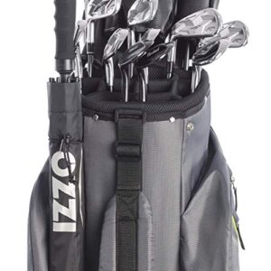 Izzo Golf Izzo Ultra-Lite Cart Golf Bag with Single Strap & Exclusive Features, Black, 3.8 Pound