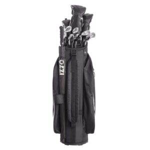 Izzo Golf Izzo Ultra-Lite Cart Golf Bag with Single Strap & Exclusive Features, Black, 3.8 Pound