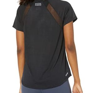 New Balance Women's Impact Run Short Sleeve, Black , Medium