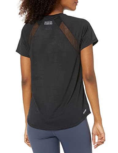 New Balance Women's Impact Run Short Sleeve, Black , Medium