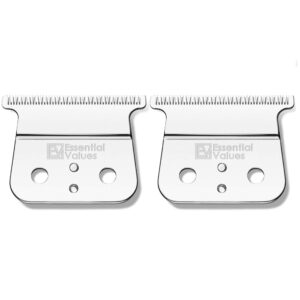 2-pack essential values out-liner replacement blades for andis shaver (#04521) – aftermarket replacement for models gto, gtx, go hair/beard trimmers | made from the finest carbon steel