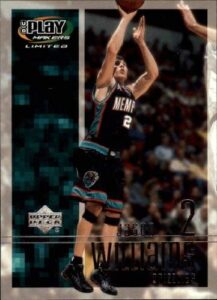 2001-02 upper deck playmakers #45 jason williams nba basketball trading card
