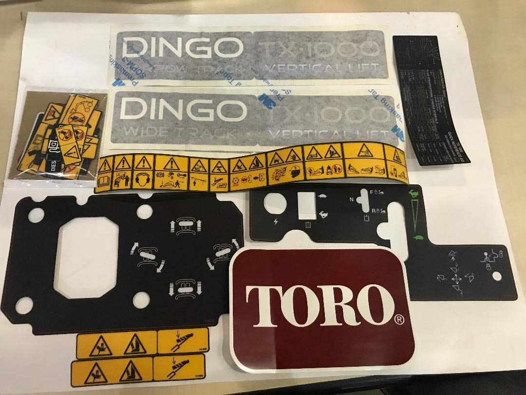 Decal Kit for Toro Dingo 1000 Narrow and Wide Track