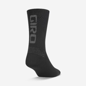 Giro HRc+ Grip Unisex Adult Training & Racing Cycling Crew Socks - Black/Charcoal (2021), Large