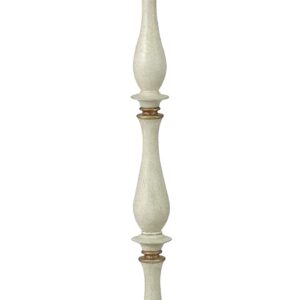 Collective Design L71520ADSAM Charlton, Crackled White and Gold Finish, Taupe Hardback Silk Shade Floor Lamp