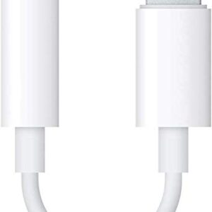 Apple EarPods in-Ear Earbuds with Mic and Remote Earbud Headphones White with Lightning to 3.5 mm Headphone Jack Adapter (Renewed)