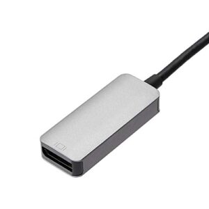 Amazon Basics Aluminium USB-C to DisplayPort Adapter (4K@60Hz), Thunderbolt 3 Compatible, Grey, 1.0 Count