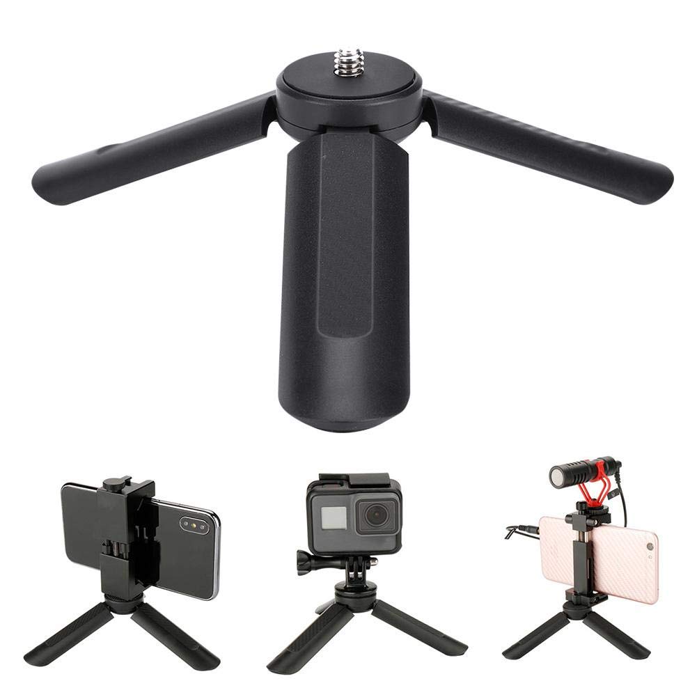 Mini Table Tripod, Portable Folding 1/4'' Screw Smart Phones Action Camera Tripod Accessory for GoPro for Phone