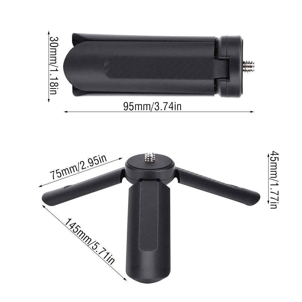 Mini Table Tripod, Portable Folding 1/4'' Screw Smart Phones Action Camera Tripod Accessory for GoPro for Phone