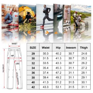 Mens Hiking Pants Convertible boy Scout Zip Off Shorts Lightweight Quick Dry Breathable Fishing Safari Pants,6101,Grey,40