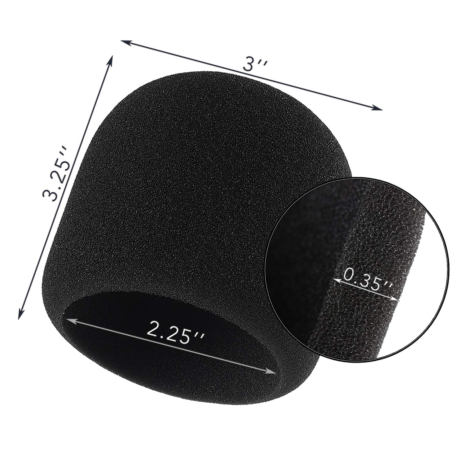 Sound Addicted - Foam Cover Windscreen for Blue Yeti mic's | Perfect fit for Yeti PRO Condenser Microphones