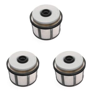 iFJF FD-4596 Fuel Filter Element Replacement for 7.3L Powerstroke V8 E350 E450 E550 2003 F250 F350 F450 F550 Super Duty 1999-2003 10 Micron Replaces F81Z9N184AA(Set of 3)