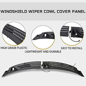 7BLACKSMITHS Windshield Wiper Cowl Cover Panel Compatible With 2004-2008 Ford F150 Outer Wiper Cowl Vent Grille Front Left & Right 2Pcs 4L3Z-15022A69-AA & 4L3Z-15022A68-BA