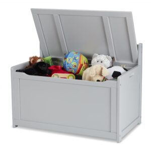 melissa & doug wooden toy chest - gray furniture for playroom