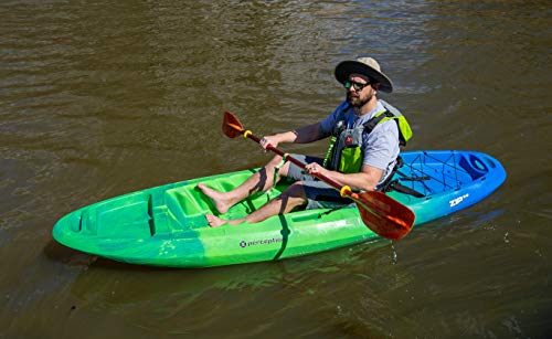 perception Kayaks Zip 9.5 | Sit on Top Kayak for All-Around Fun | Stable and Fast | Rear Storage with Tie Downs | 9' 6" | Earth