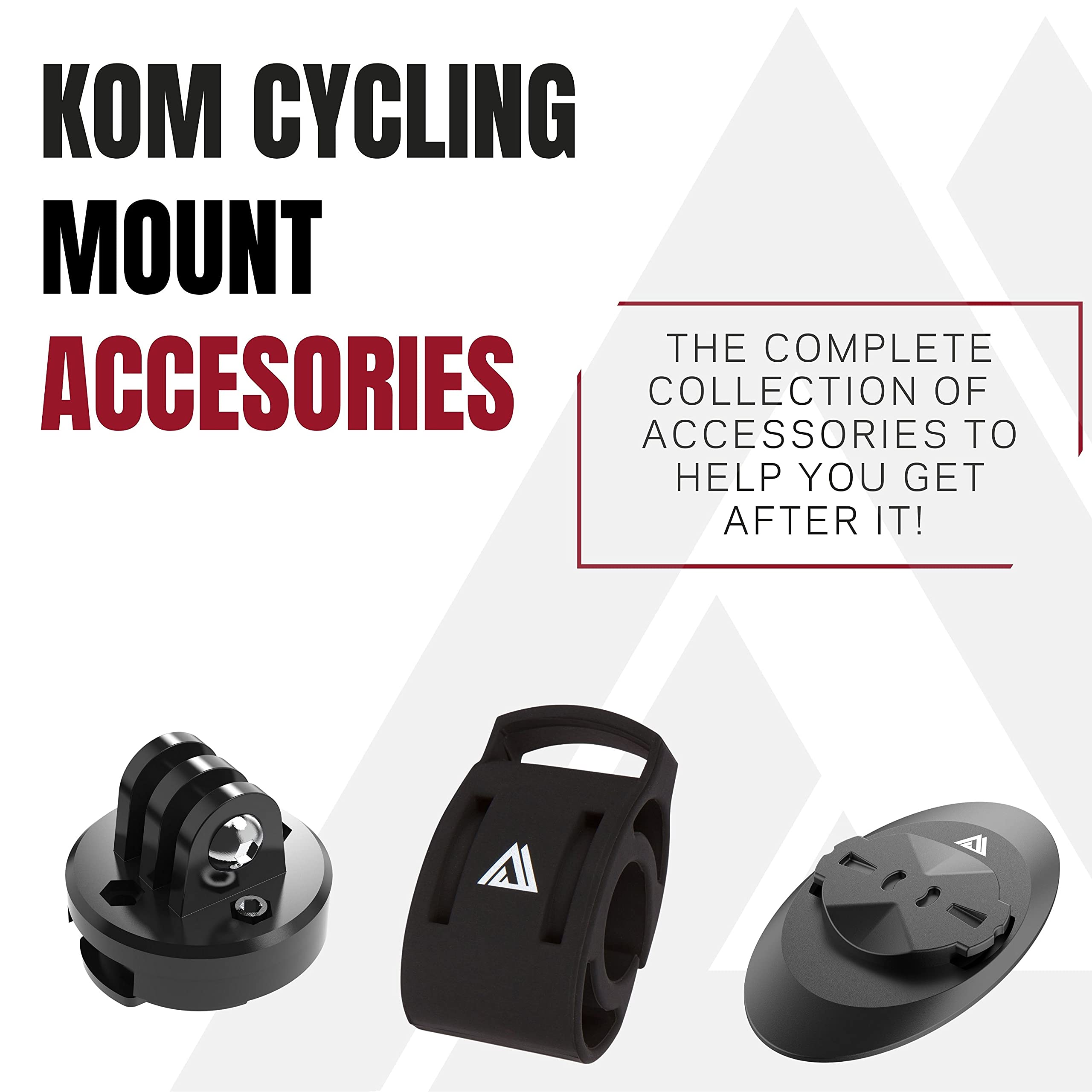 KOM Cycling Bryton Mount Compatible with Multiple Bryton Computers Including The Bryton Ryder 15, 10, Aero 60, 310, 330, 410, 420, and The Rider 860