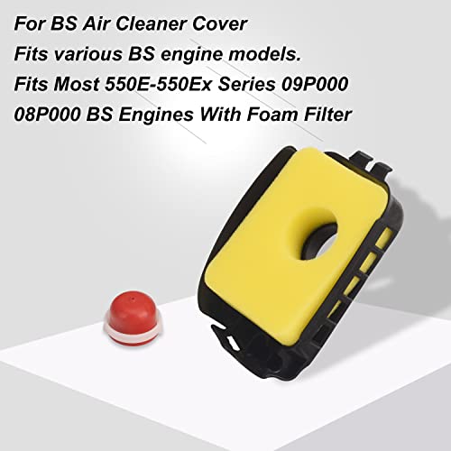 595660 Air Cleaner Cover & 799579 Air Filter Kit Compatible with B&S 590581 08P502 08P602 09P602 09P702 Series Engine for MTD Troy Bilt Lawn Mower and Blower - 2Pack