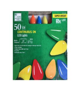 home accents holiday 50 c9 continuous on led light - multi-colored (translucent)