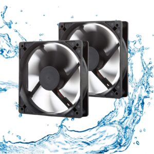 12v moisture-proof fan 120mm 2-pack high speed 12 volt dc 2wire 3pin exhaust cooling fan 3000rpm