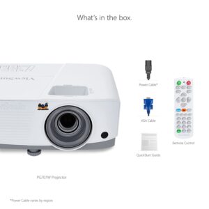 ViewSonic PG707W 4000 Lumens WXGA Networkable DLP Projector with HDMI 1.3x Optical Zoom and Low Input Lag for Home and Corporate Settings