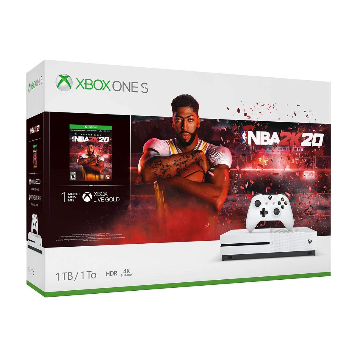 Xbox One S 1TB Console - NBA 2K20 Bundle (Renewed) [video game]