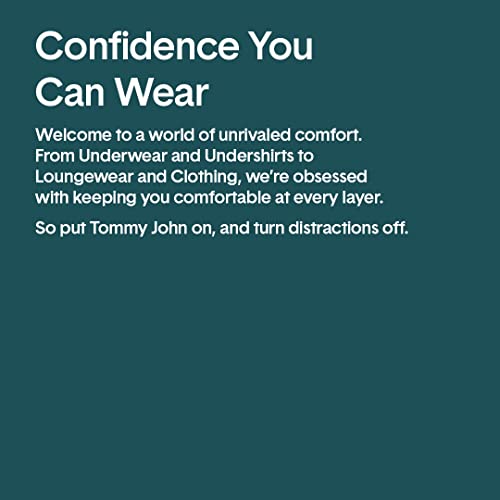 Tommy John Men’s Trunk 4" Underwear - Cool Cotton Boxers with Supportive Contour Pouch - Cool, Dry Pima Cotton Blend (Medium, Black/Iron Grey/Navy)