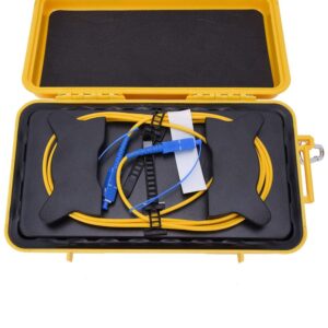 otdr launch cable dead zone kit, sc/upc-sc/upc fiber optic launch cable single mode 500m with storage box
