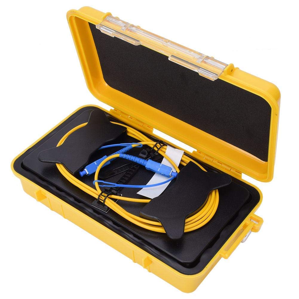 OTDR Launch Cable Dead Zone Kit, SC/UPC-SC/UPC Fiber Optic Launch Cable Single Mode 500M with Storage Box