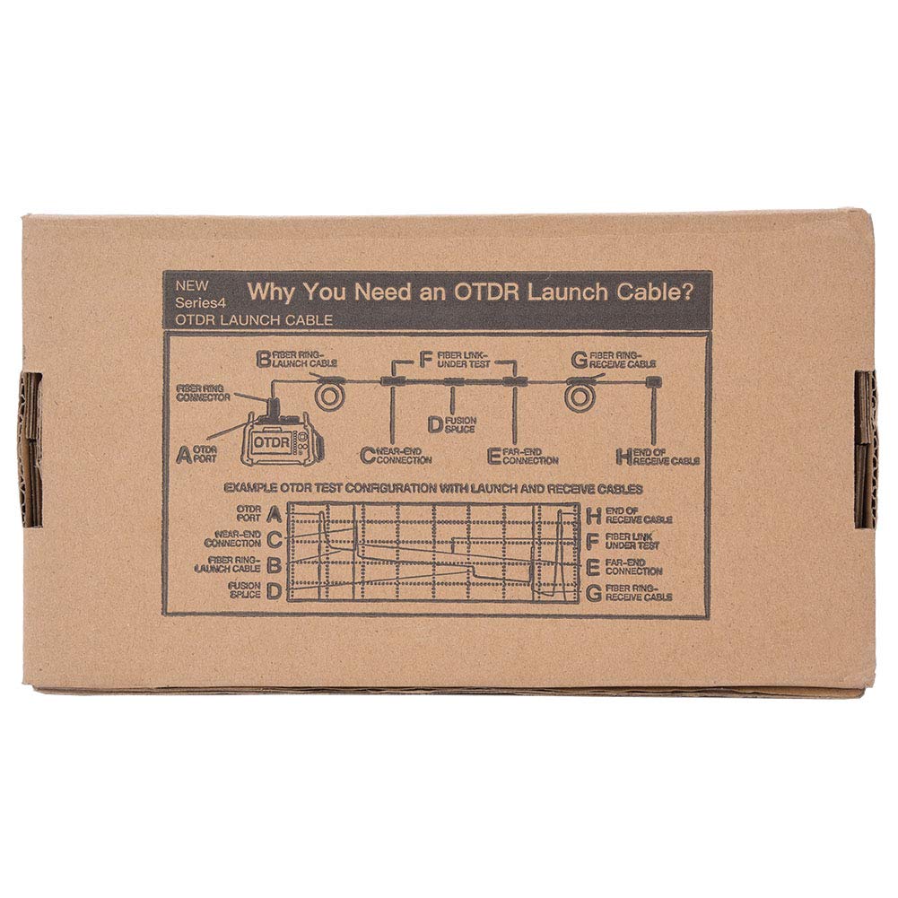 OTDR Launch Cable Dead Zone Kit, SC/UPC-SC/UPC Fiber Optic Launch Cable Single Mode 500M with Storage Box