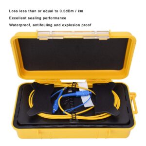 OTDR Launch Cable Dead Zone Kit, SC/UPC-SC/UPC Fiber Optic Launch Cable Single Mode 500M with Storage Box